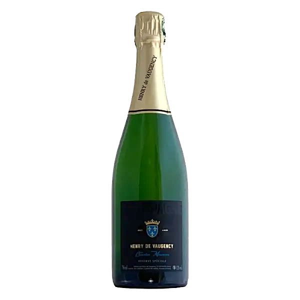 En kasse med 6 flasker Champagne Henry de Vaugency Manon Grand Cru, 75 cl